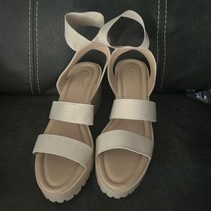 Beige Strappy Heels